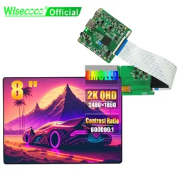 Wisecoco 8 Zoll oled 2k Bildschirm amoled ips Display Himbeer pi hell einstellbar 180 ° Drehung für Kfz-Tablet x