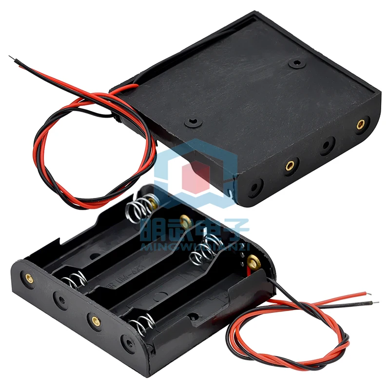 

Battery box without cover/with cover and switch 4 AA battery boxes Four AA battery holders