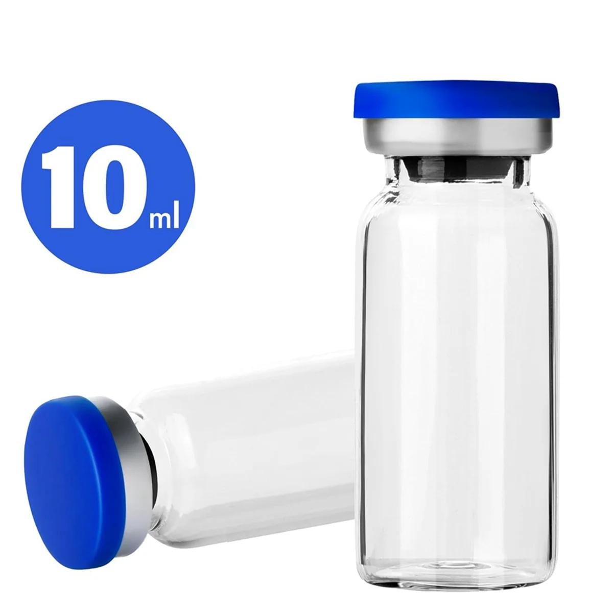 Empty Vials with Self Healing Injection Port, with Aluminum Plastic Cap, Sealed Empty Vials (10ML 12PCS)