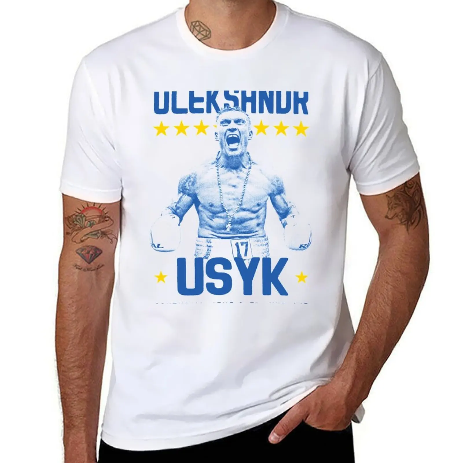 

Oleksandr The Cat Usyk vintage boxing poster T-Shirt t shirts for man graphic tees cotton t shirts man 100% T-Shirt