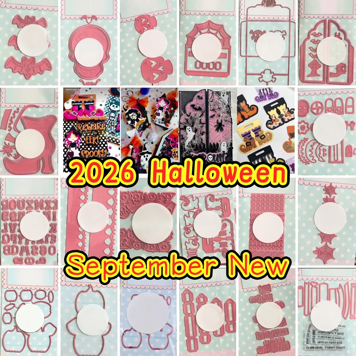 September 2026 New Halloween Skull Bones Bat Metal Cutting Dies Clear Stamps For DIY Scrapbook Diary Decoration Embossing Card