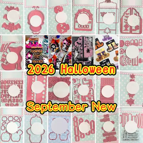 September 2026 New Halloween Skull Bones Bat Metal Cutting Dies Clear Stamps For DIY Scrapbook Diary Decoration Embossing Card
