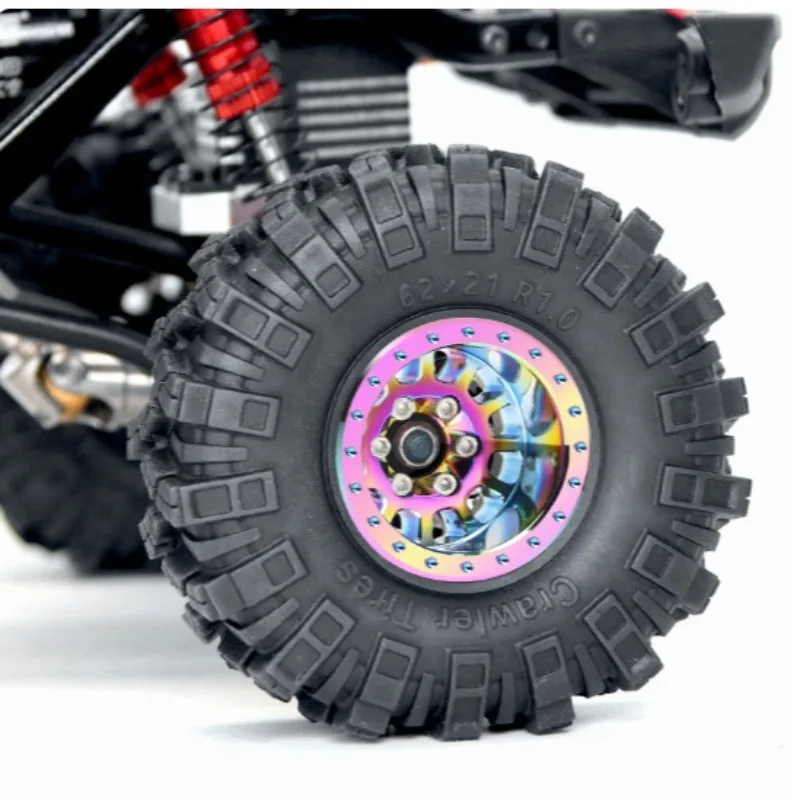 

Colorful Aluminum+brass 1.1" Beadlock Wheel Rims For 1/18 TRX4M 1/24 SCX24 AX24 FMS