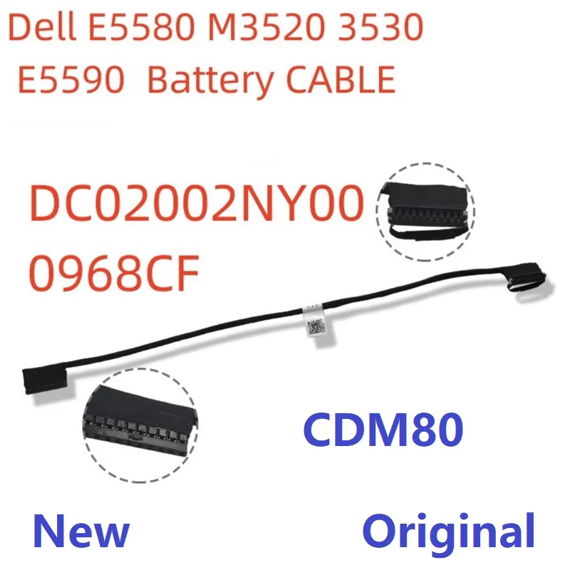 New 968CF 0968CF Battery Cable for Dell Latitude 5580 5590 5591 Precision 3520 3530 DC02002NW00 DC02002NY00 CDM80