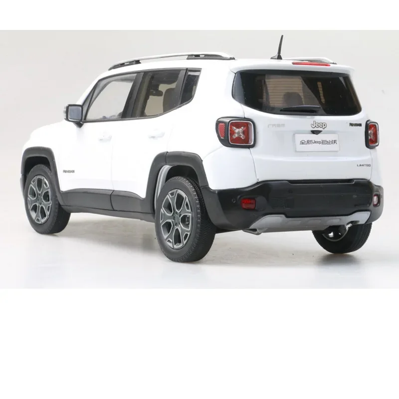 Jeep Renegade TraffDiecast Model Car Toys pour enfants, cadeaux pour garçons et filles, affichage de collection, métal blanc, plastique, caoutchouc, 1/18