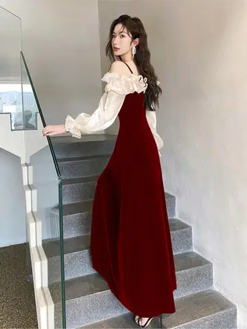 10 best sales vinröda klänningar - №6