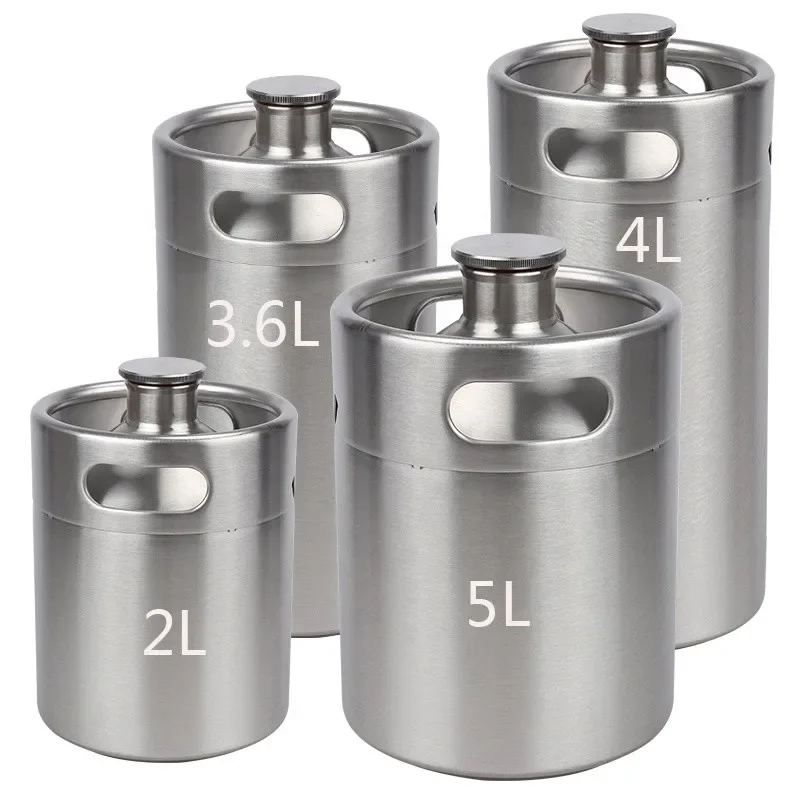 2L/3.6L/4L/5L/10L304 Stainless Steel Draft Beer Keg Baijiu Pot Home Brewing Second Hair