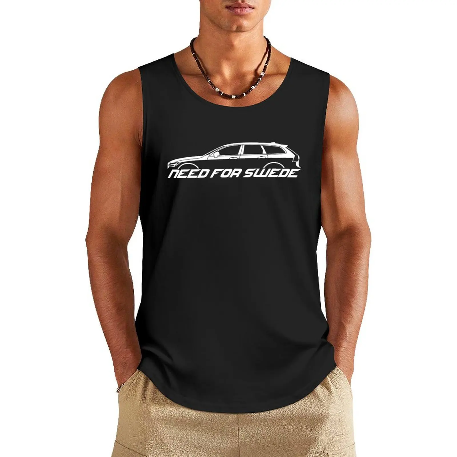 Need For Swede -.90 R-design T8 wagon Tank Top Vest male Bodybuilding clothing man summer clothes anime gym