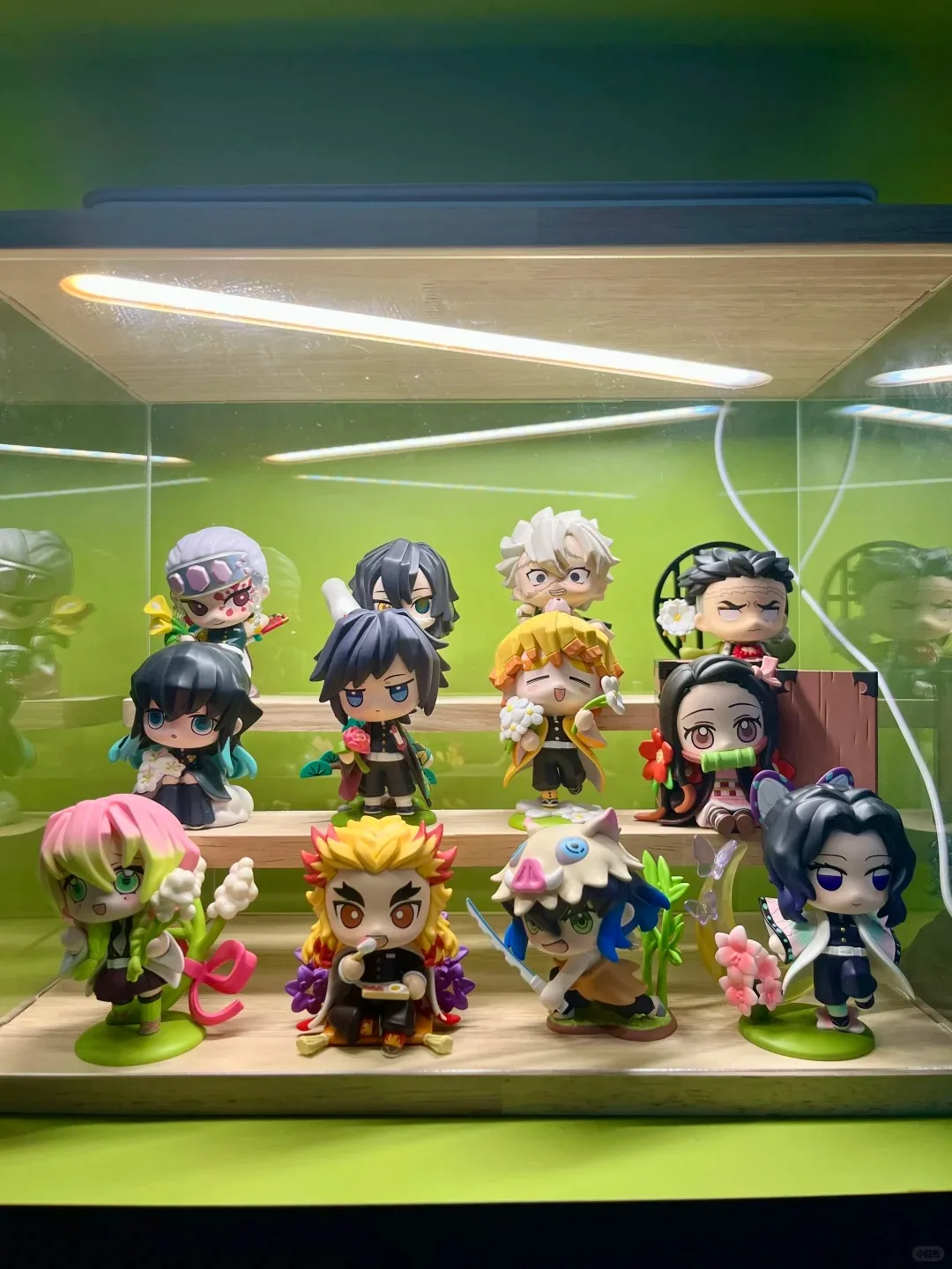 Demon Slayer Figur Spielzeug Anime Kimetsu no Yaiba Q-Version Sitzender Tanjiro Nidouzi Inosuke Zenitsu PVC-Figurine Modellpuppe Geschenke – Detail 17