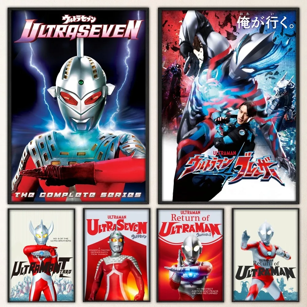 Cool U-Ultraman Prints Poster Wall Painting Bedroom Living Room Wall Bar Restaurant Sticker Large