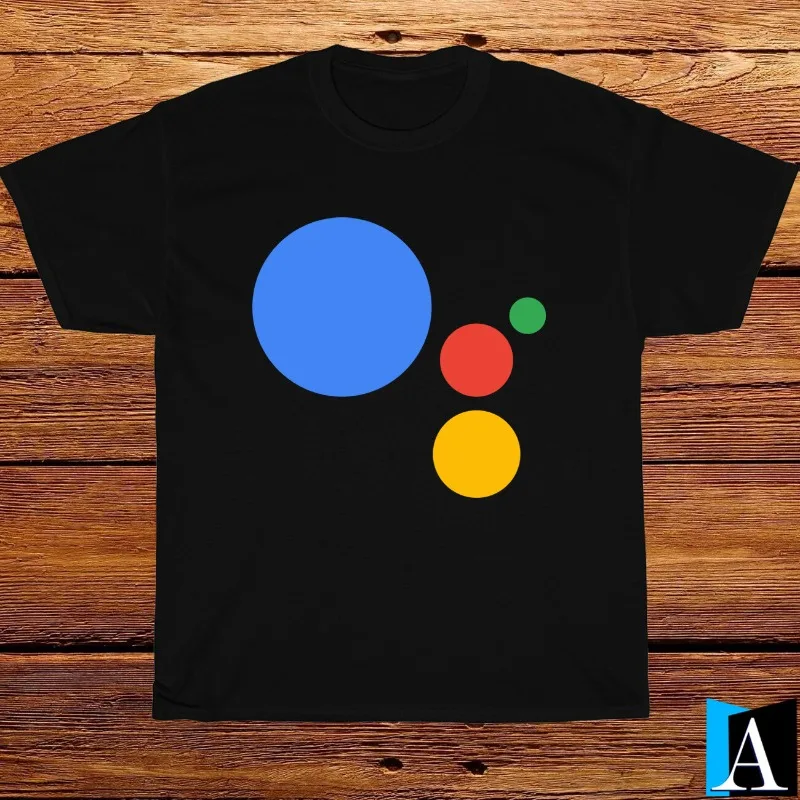 Google AI Assistant T-Shirt Mens Graphic Tshirts Funny Tshits Regular Short Sleeve Streetwear Cotton Tee Summer Short Sleeve