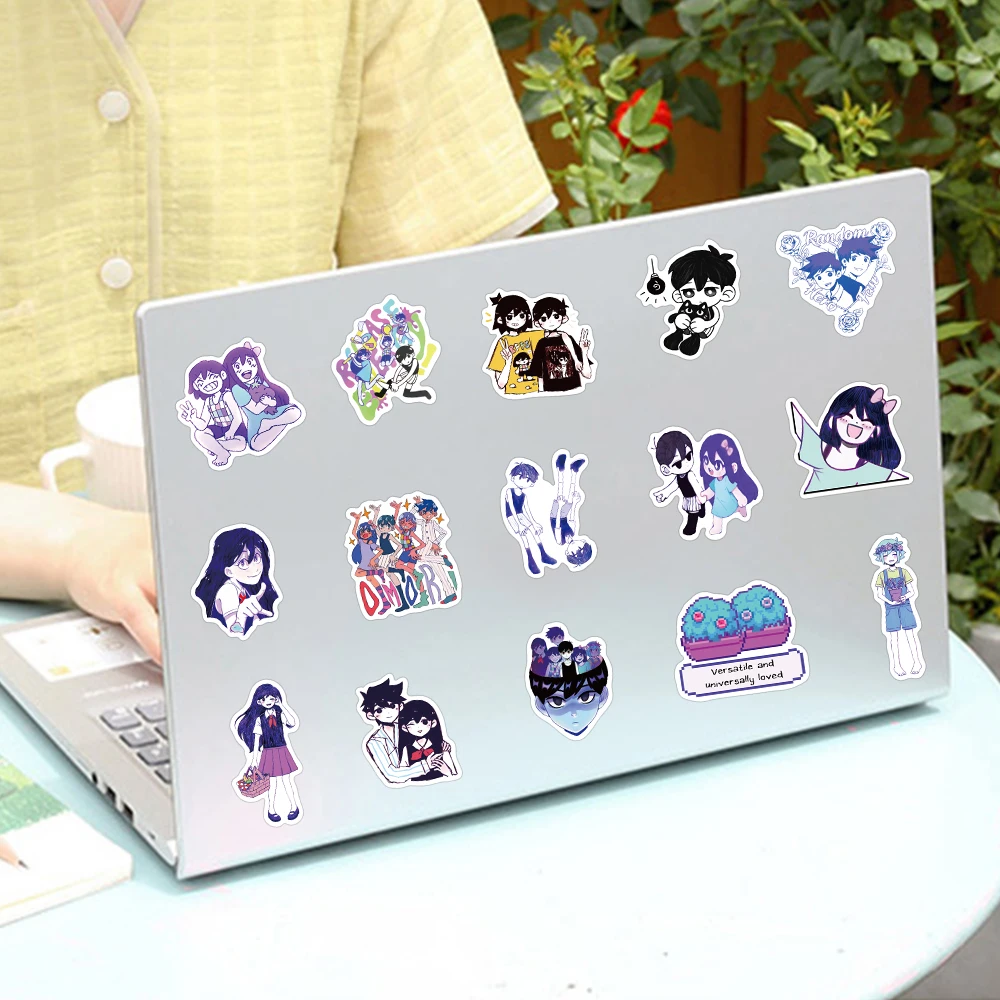 50PCS Game Omori Sunny Vinyl Waterproof Funny Stickers Decals for Water Bottle Laptop Skateboard Scrapbook Luggage Kids Toy