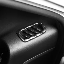 Carbon Fiber Style Interior Dashboard Front Upper Air Vent Outlet Decorative Frame Cover For Kia Morning Picanto 2021-2023