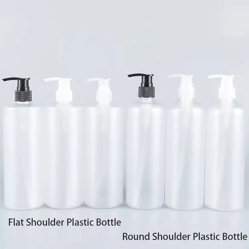 

12pcs 500ml Bathroom Soap Dispenser Reusable Hand Pump Dispenser Frosted Bottle Bathroom Shower Gel Shampoo Refillable Container