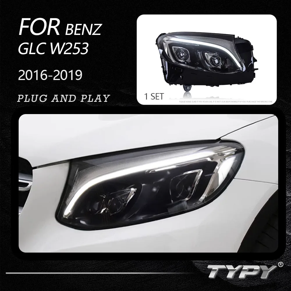 

TYPY Car Headlights For Benz GLC W253 2016-2019 LED Car Lamps Daytime Running Lights Dynamic Turn Signals Car Accessories