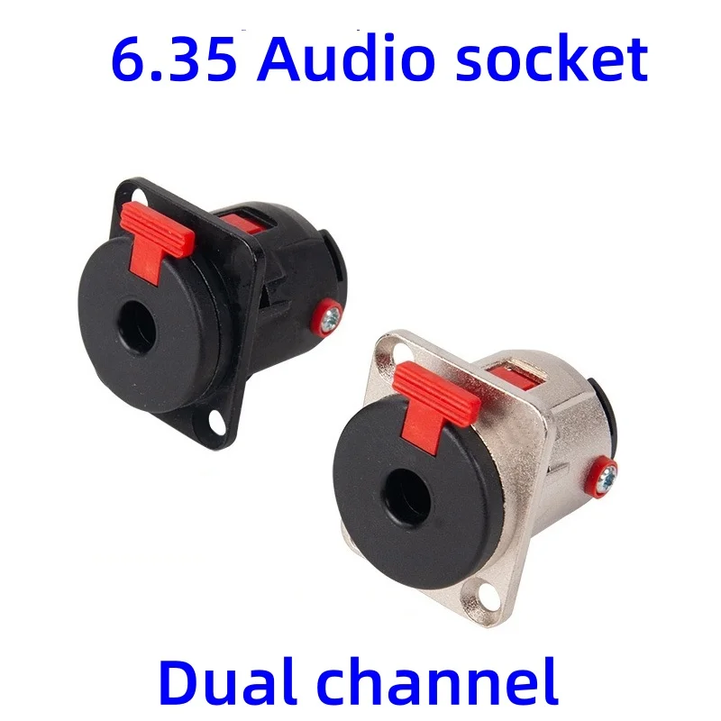 6.35mm Audio Socket 6.35 Dual Channel Audio Socket NJ3FPP6C Large three Core Panel soldered headphone audio socket