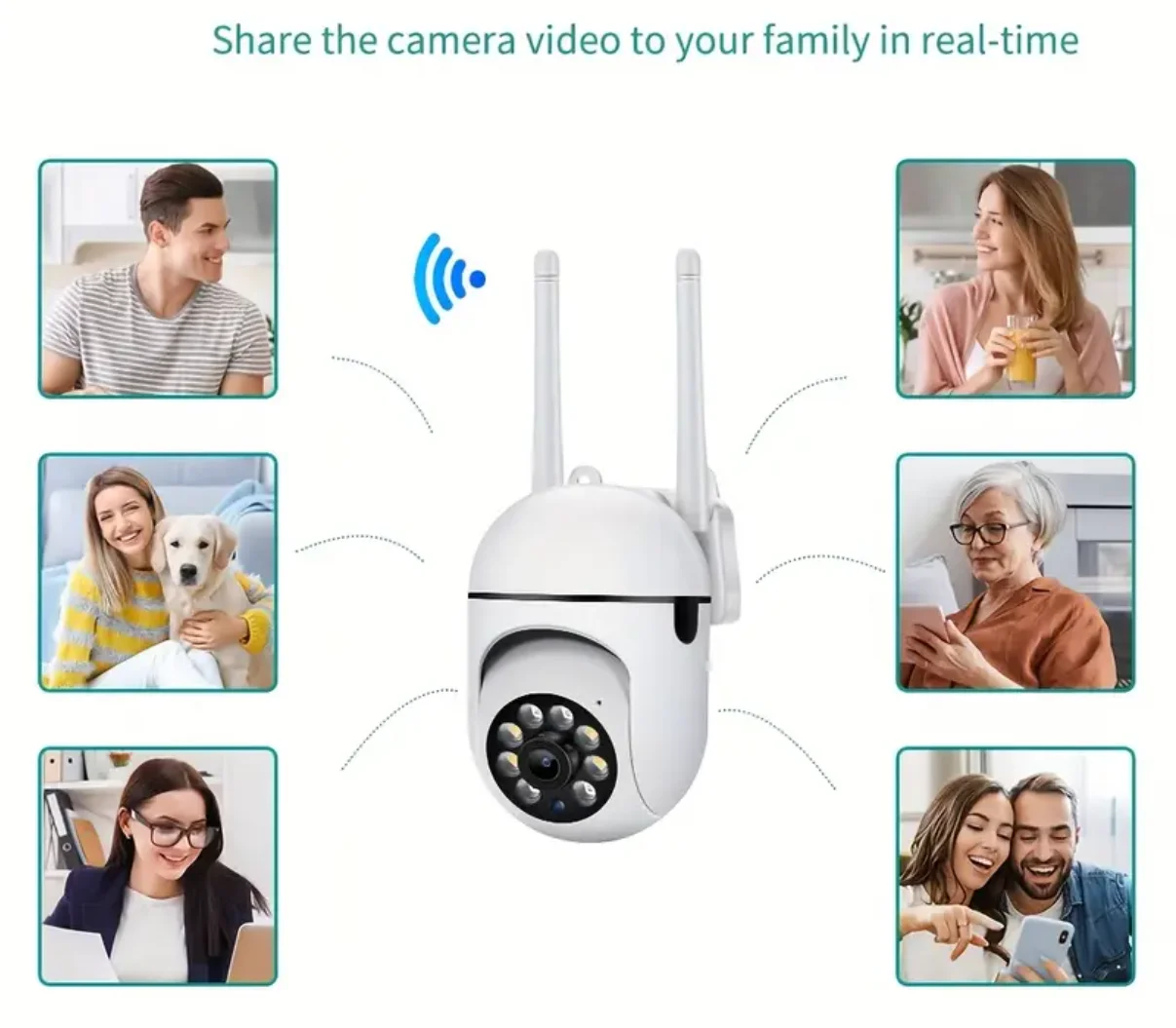 كاميرا لا سلكية HD 1080P كاميرا أمان داخلية للرؤية الليلية التكبير 5X كاميرا مراقبة خارجية اتجاهين كاميرا CCTV الصوت #6