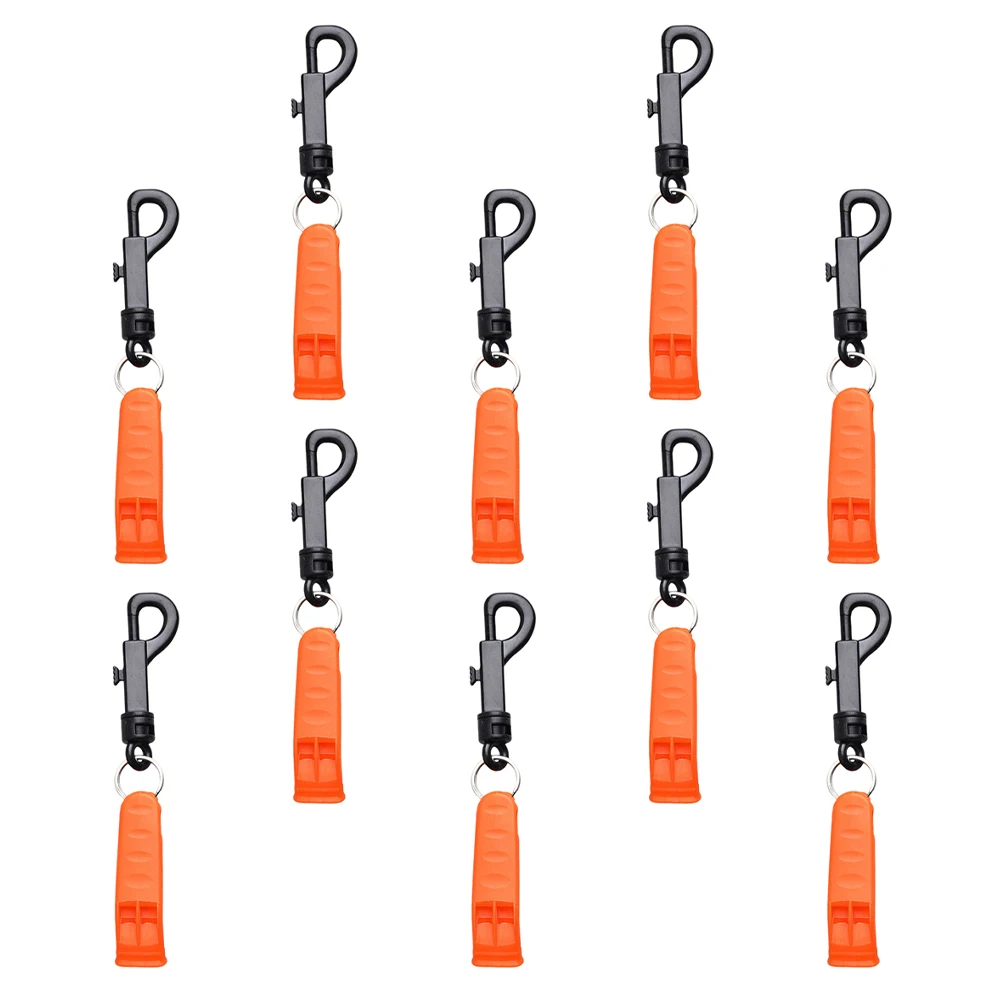 10 قطعة صفارة إنقاذ المحمولة في الهواء الطلق إشارة الطوارئ التخييم التنزه التجديف السباحة حرس أداة صفارة إنقاذ #1