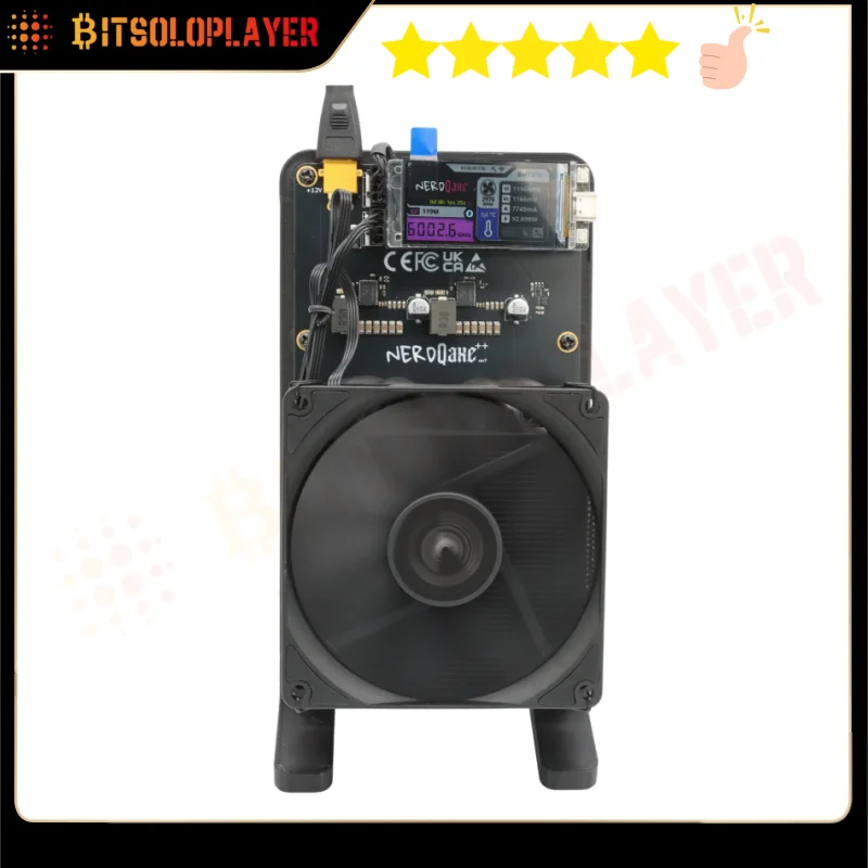 New upgraded version NerdQaxe++ Rev7 6TH/s 120W BTC mining machine  BM1370 chip Sha-256 algorithm and power supply