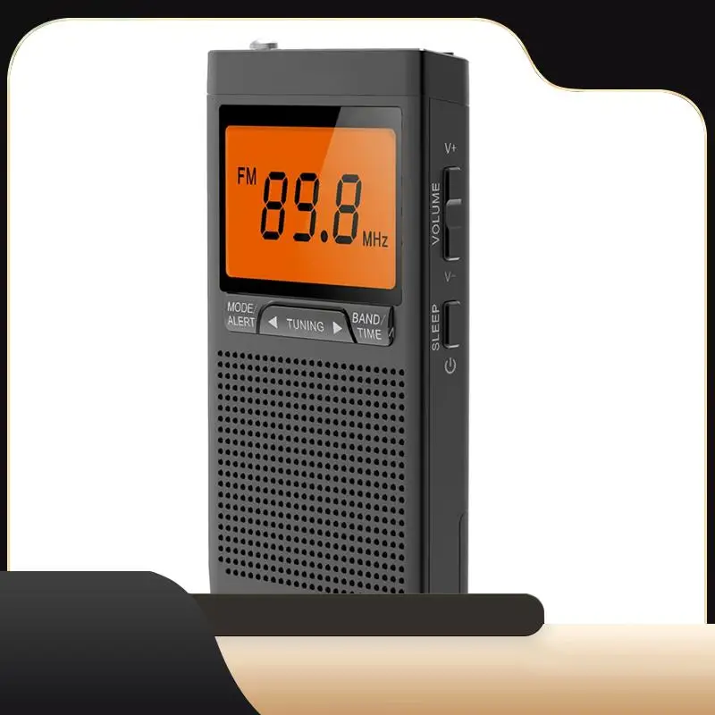 

Portable Weather Radio FM AM NOAA Emergency Pocket Radio With Weather Warning Alarm Clock Mini Handheld Radio Easy Install-T44C