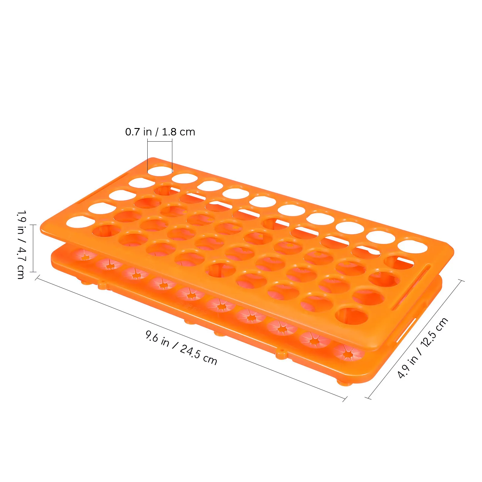 Test Tube Storage Rack 50 Hole Heavy Duty Laboratory Vial Holder for Glass Tubes and Shot Glasses Organization view 2