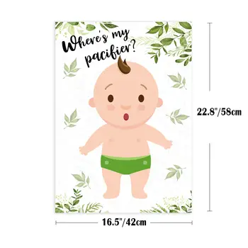 性別揭曉寶寶秘密團隊遊戲卡嬰兒派對生日派對奶嘴海報貼紙 8 最佳銷售 嬰兒派對遊戲 - №3