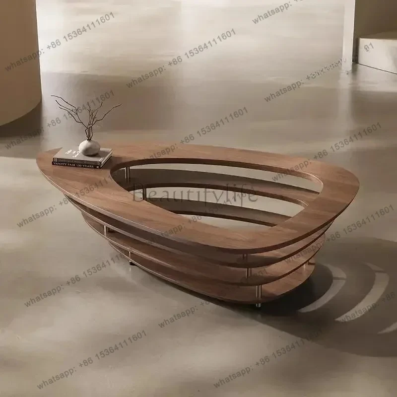

Minimalist Special-shaped Coffee Table Medium And Ancient Style Creative Light Luxury High-end Living Room Simple