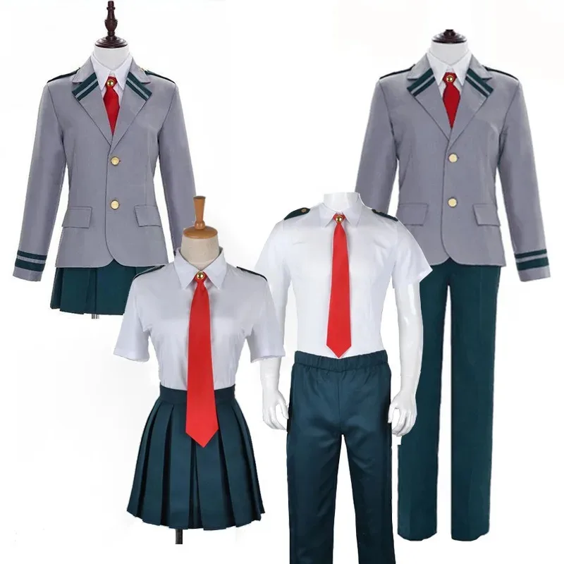 

Anime My Hero Academia Cosplay Costumes Midoriya Izuku Todoroki Shoto School Uniform Wig Suit Dress Halloween Costumes Women Men