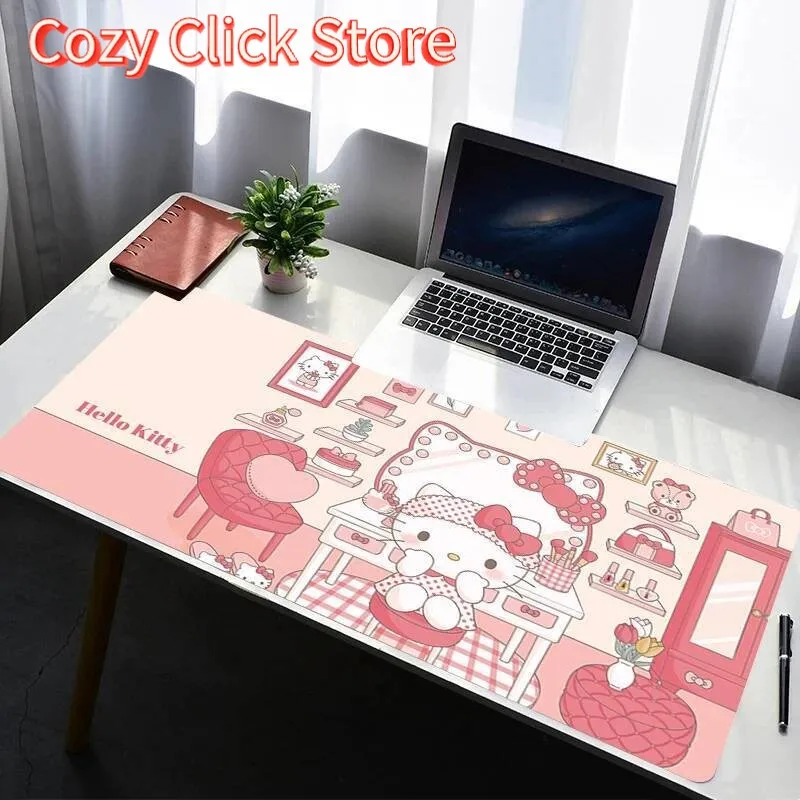 لوحة ماوس للكمبيوتر الشخصي، لوحة ماوس مطاطية غير قابلة للانزلاق، خزانة ألعاب الكمبيوتر المحمول، لوحة المفاتيح، مكتب ألعاب الكمبيوتر المكتبي، Hello K-kitty HD Mouse Mat #3