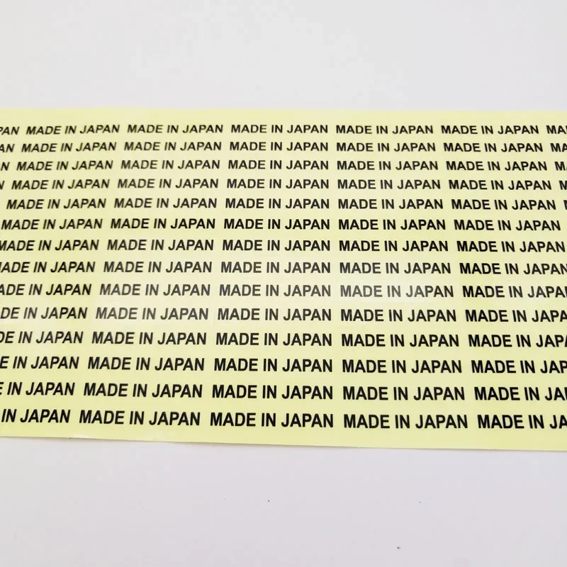 1000pcs 6X28mm High Transparent Clear Label MADE in Country JAPAN of Origin Stickers