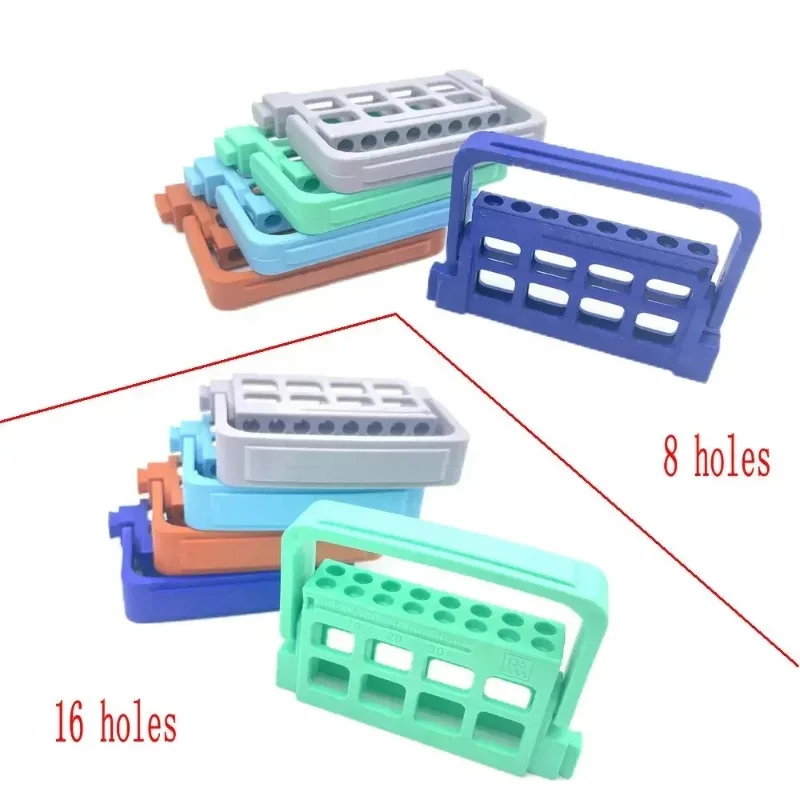 3pcs/pack 8 Holes/16 Holes Lab Endo File Holder Labs Endo Box Block Sterilization Autoclavable Lab Tool