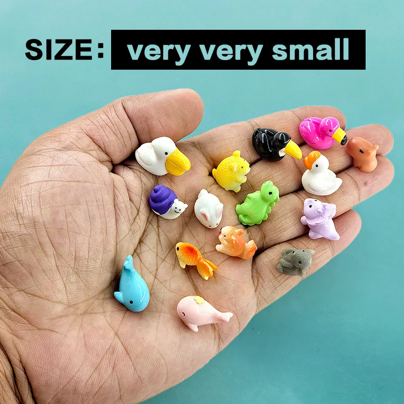 10Pcs Hamster Triceratops Snail Flamingo Squirrel Mouse Goldfish Rabbit Figurine Miniature Fairy Garden Decoration Accessories
