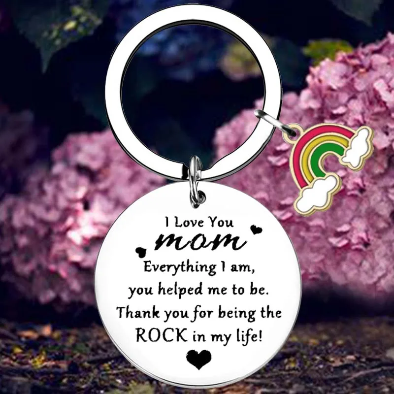 Mom Christmas Gift Keychain Mother Daughter Gifts Key Rings Appreciation Mommy Best Mom Ever gift from Daughter Son