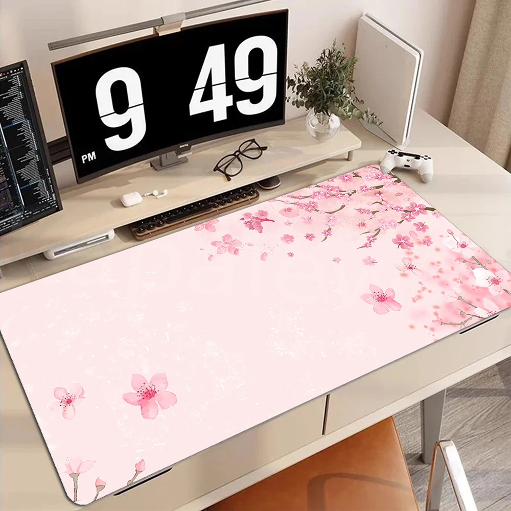 2026 ساكورا ماوس الكمبيوتر جديد XXL لوحة المفاتيح زهرة ماوس حصيرة ألعاب لينة مكتب السجاد الجدول حصيرة سطح المكتب منصات الماوس الكبيرة