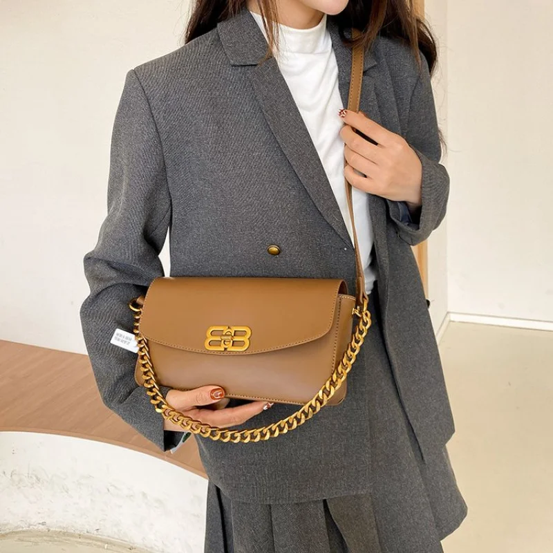 

Элегантная кожаная женская сумка через плечо, элитная роскошная брендовая известная дизайнерская модная повседневная винтажная пригородная сумка ​