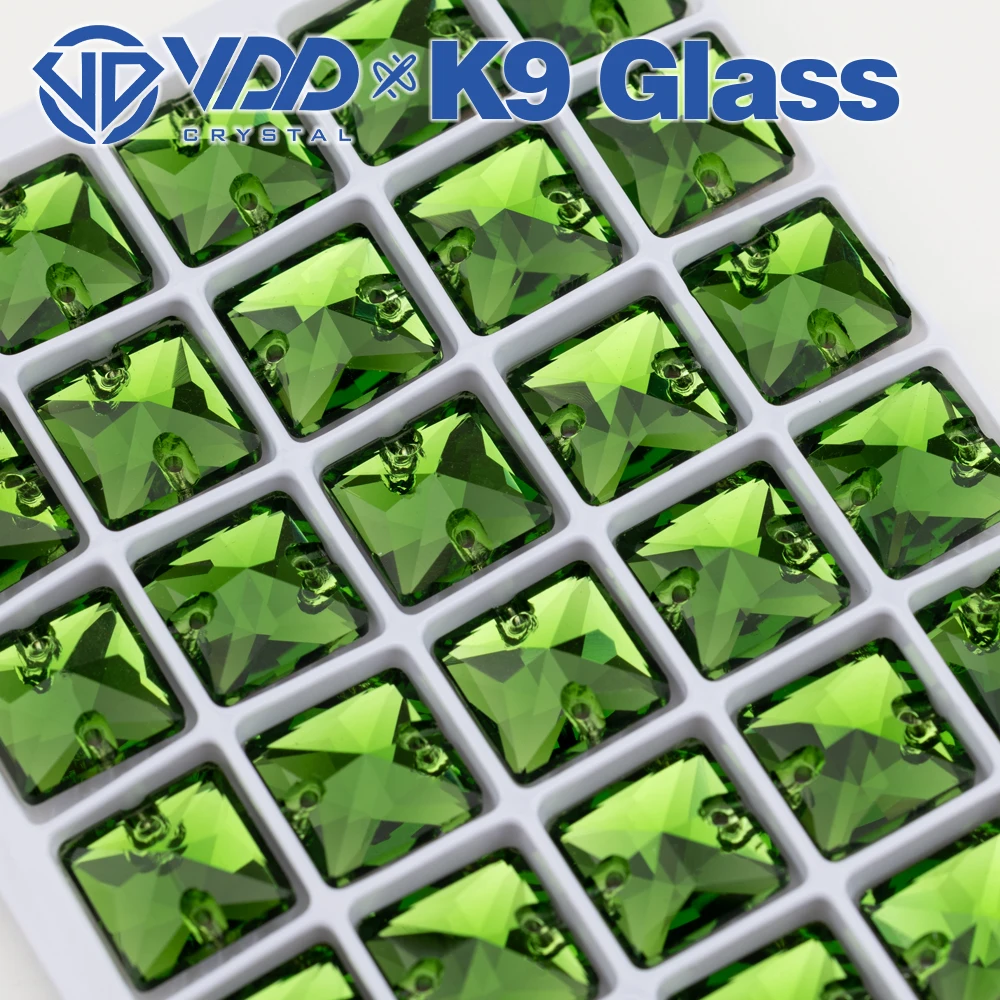 VDD Großhandel Quadratische Hochwertige K9-Glas-Applikationssteine, Kristall-Boxverpackte Flachboden-Nähsteine für Bekleidungsdekorationen – Detail 17