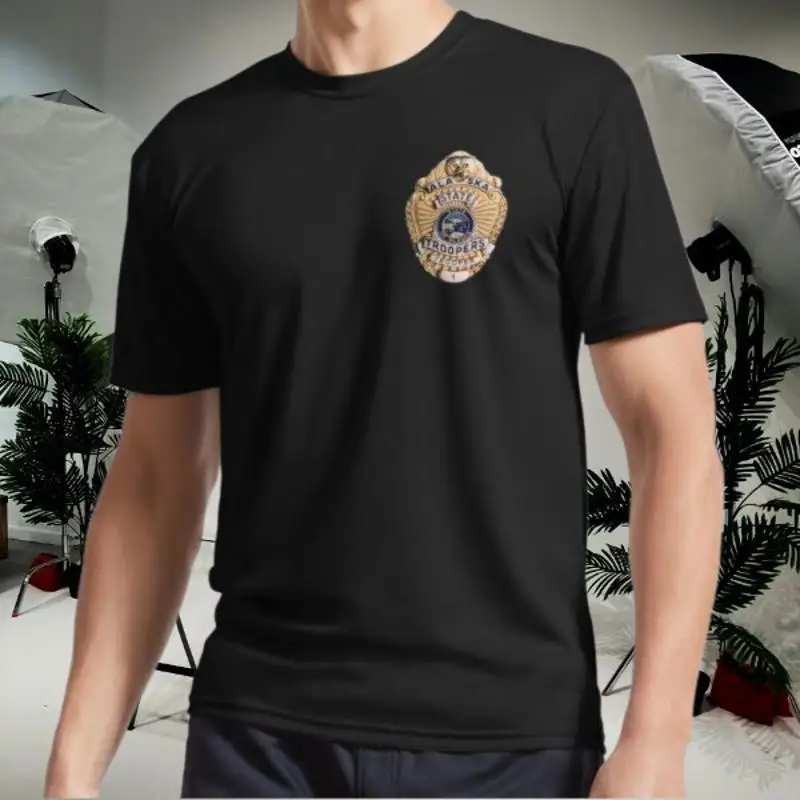 New T Shirt Alaska State Troopers Badge Active Funny