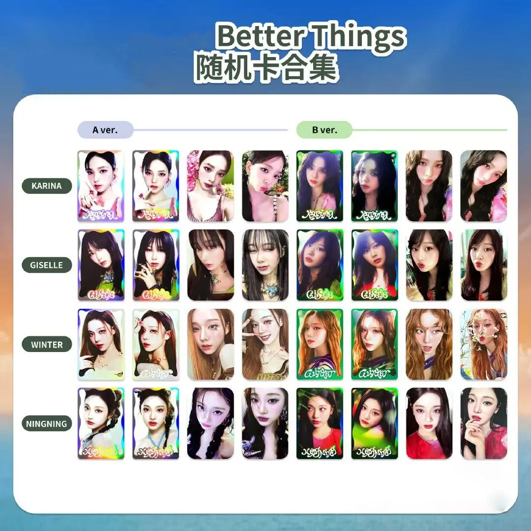 

Kpop Idols Winter Giselle Better Things Card Season Greetings Supernova Album Random Card Scratch Card Fans Collection Gift
