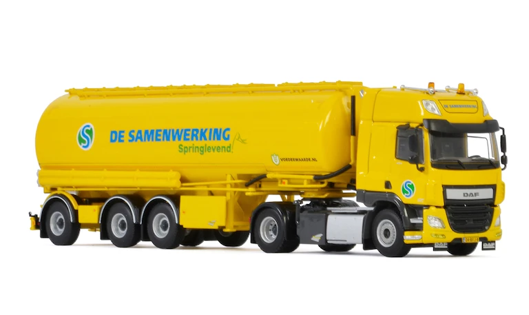 Alloy Model WSI 1:50 Scale DAF CF 4X2 Axle Tractor,Transport Container Tank Truck Diecast Toy Model,De Samenwerking 01-3315