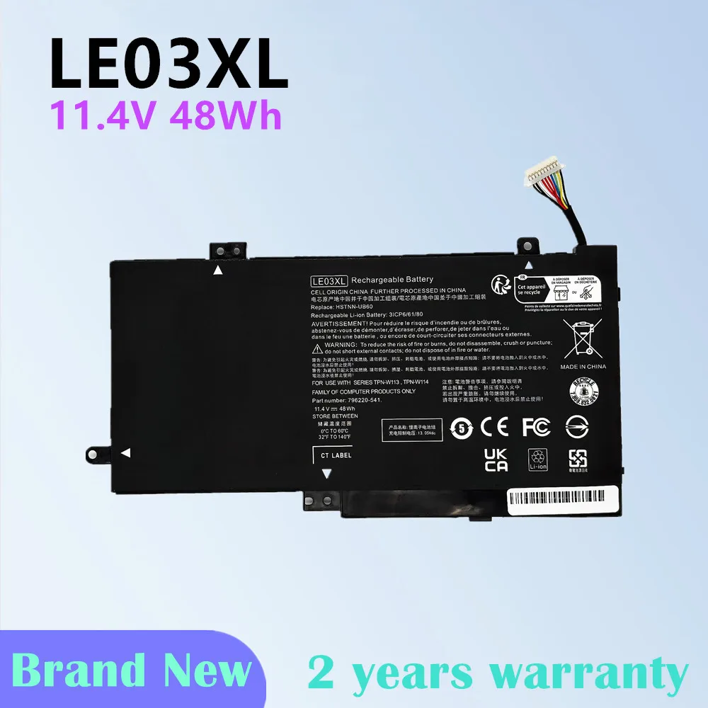 Batería LE03XL para HP Envy x360 m6-w010dx w101dx W102Dx w103dx HSTNN-PB6M HSTNN-UB60 HSTNN-UB6O HSTNN-YB5Q TPN-W113 TPN-W114