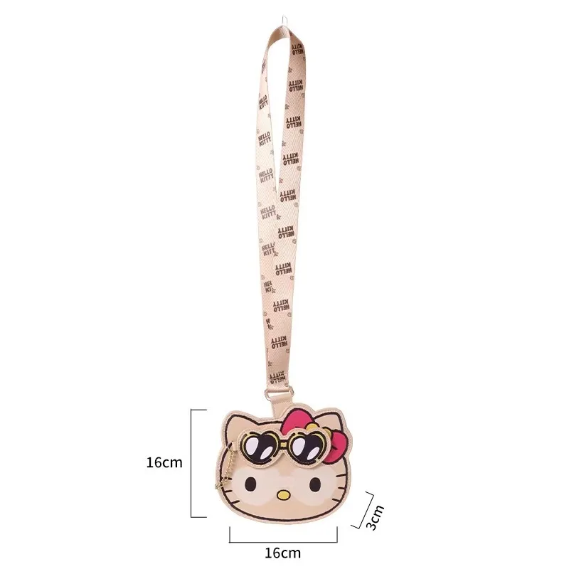 

Genuine Miniso HelloKitty Cat Summer Series Neck Strap Magnetic Attraction Eyeglass Case Cute Cartoon Character Coin Purse Toy