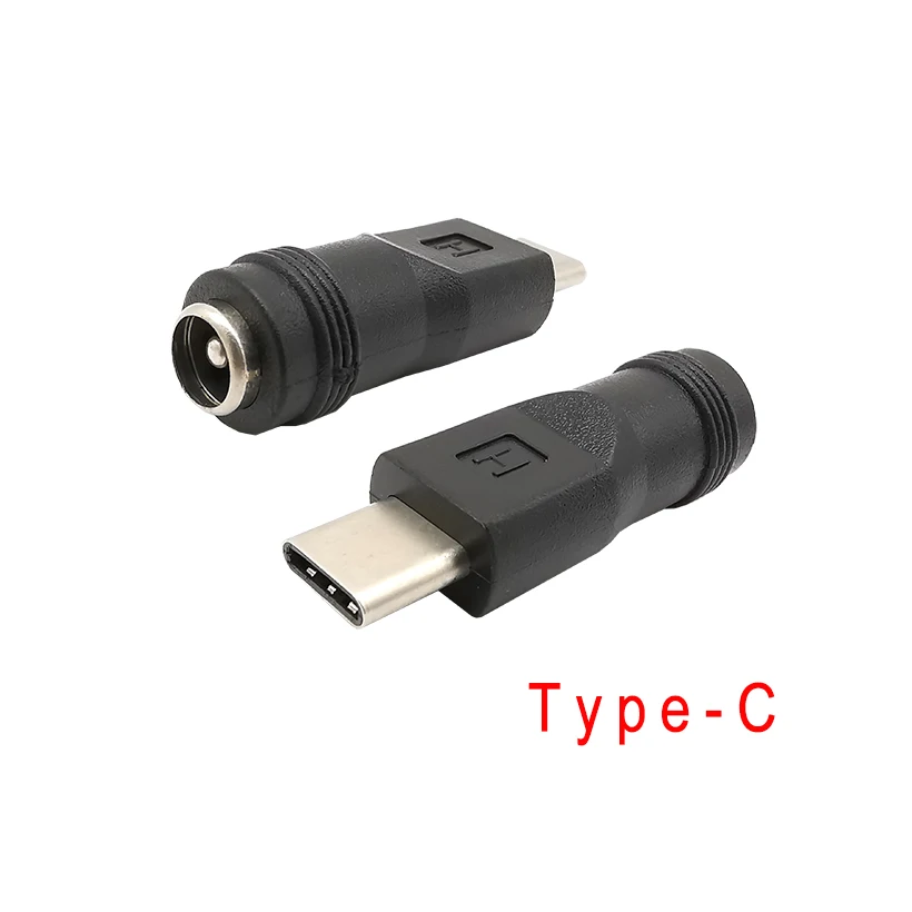 

100Pcs DC Power Adapter Converter Type-C USB Male to 5.5x2.1mm Female Jack Connector