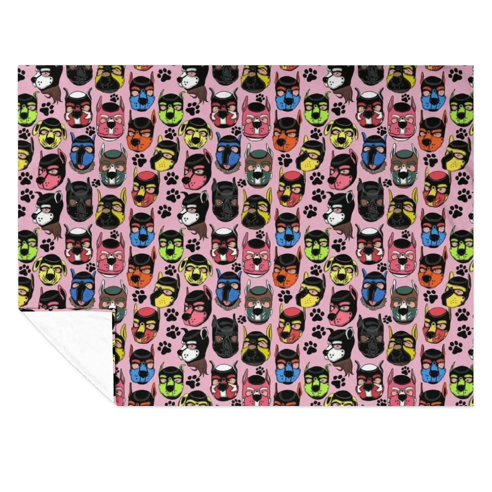 

Puppies on pink Throw Blanket funny gift Sleeping Bag Sofa Quilt Bed covers Blankets
