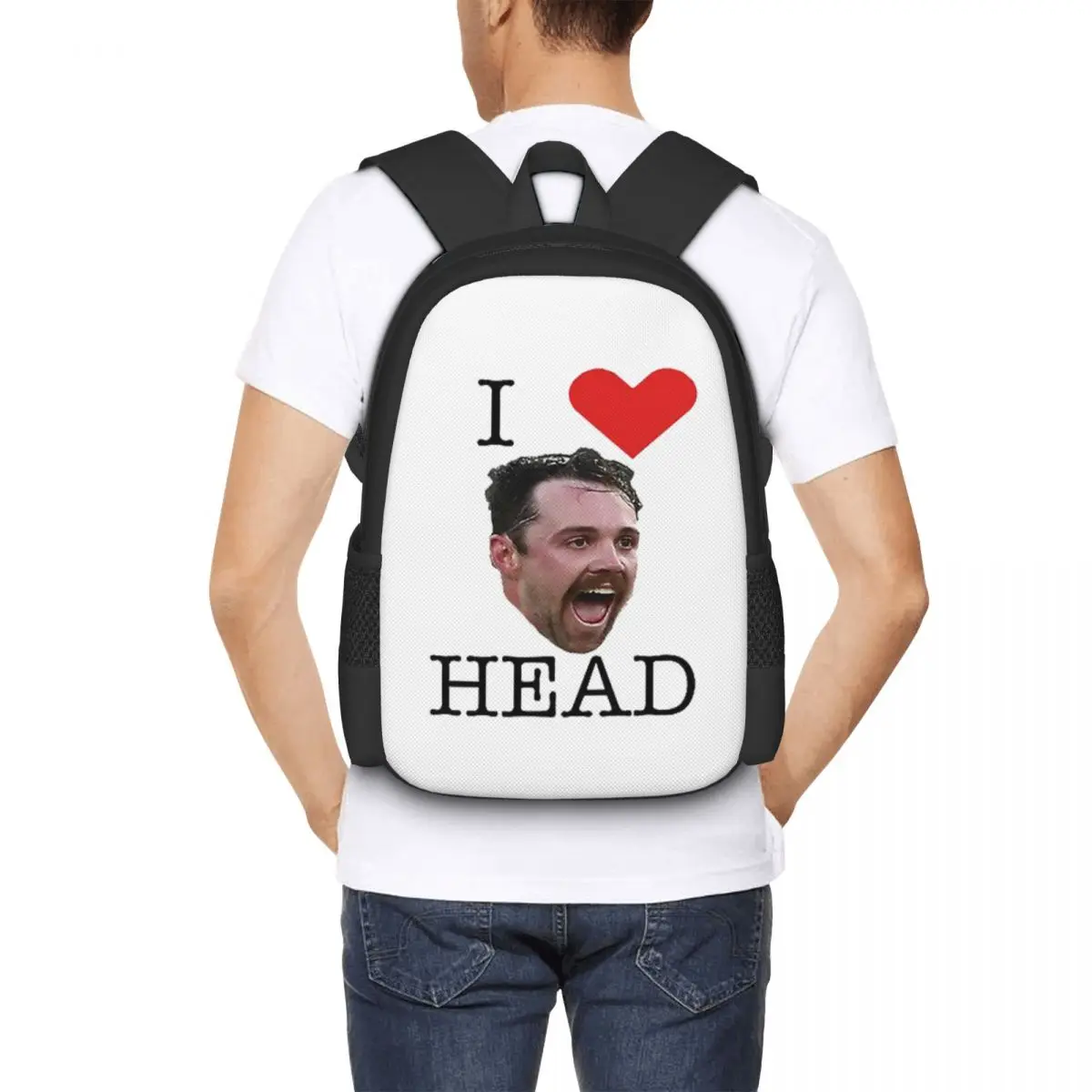 

I Love Travis Head Student Backpack School Bag Hiking Travel Daypack for Men Women Fashion Bookbag Shoulder Bags