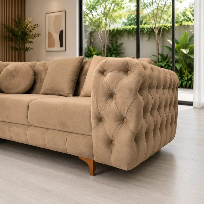 Modern modular leisure seating combination with upholstered seating for the living room