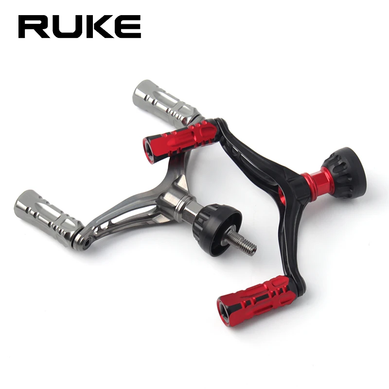 Ruke 1 szt. Uchwyt kołowrotka stop aluminium podwójny/pojedynczy uchwyt dla modelu 700-2000 S/D mikro uchwyt kołowrotka spinningowego DIY akcesoria