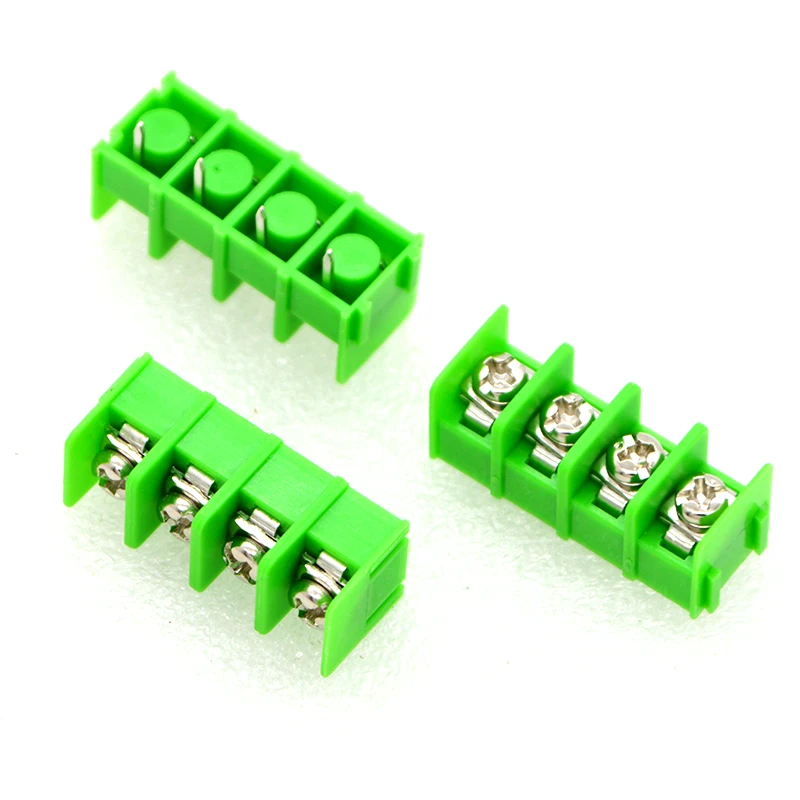 GONGFENG 100pcs NEW 7.62-4PTerminal Connector 7.62mm pin Fence Type Pitch Splicing Special Wholesale Shipping to Russia