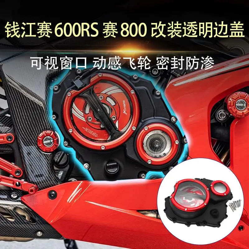 FOR QJMOTOR 600RS 800RR 800 RR 2024 2025 Motorcycles Accessories Transparent Engine Clutch Cover Chain Gear Cap Guard Protection