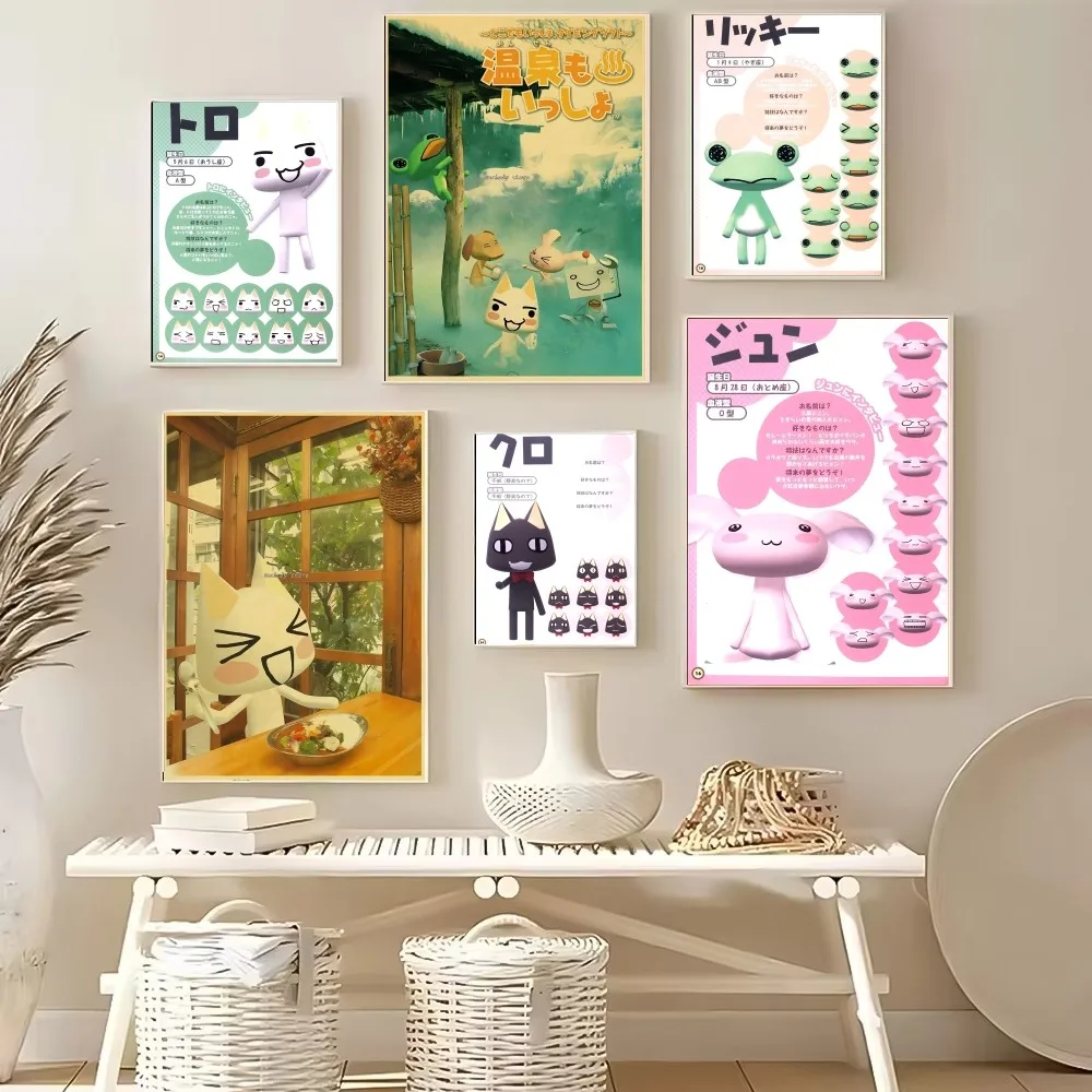 I-Inoue T-Toro CUTE Cat ملصق ساخن متعدد الأغراض جدار الفن لغرفة المعيشة غرفة نوم مكتب المدخل بار |   فكرة هدية ديكور المنزل