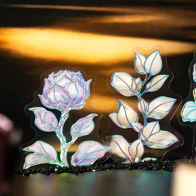 

20 шт./лот кавайные канцелярские наклейки ароматные цветы позолоченные дневник планировщик декоративная наклейка для мобильного телефона Скрапбукинг ремесленная наклейка